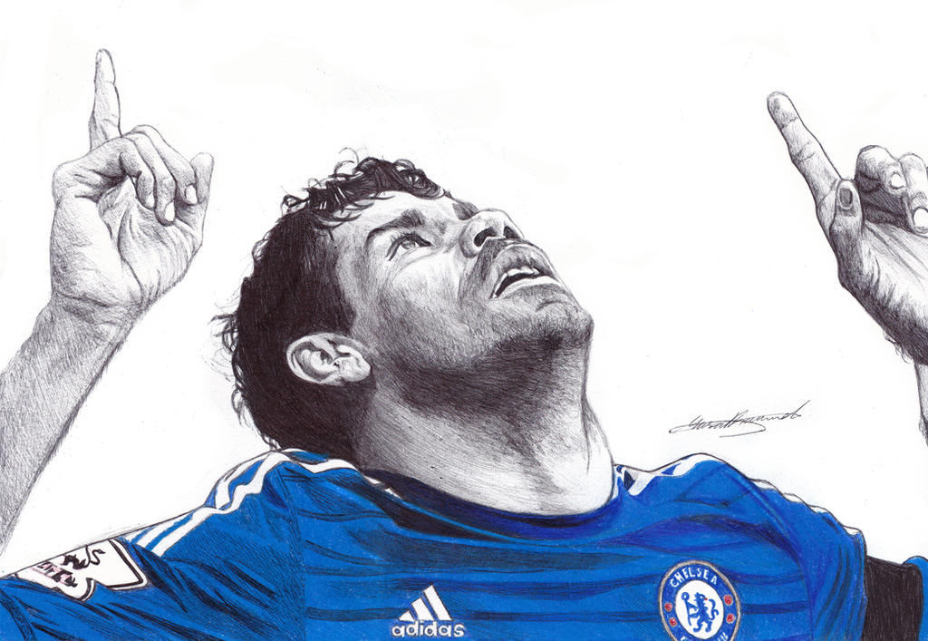 Diego Costa Drawing by demoose21 on DeviantArt