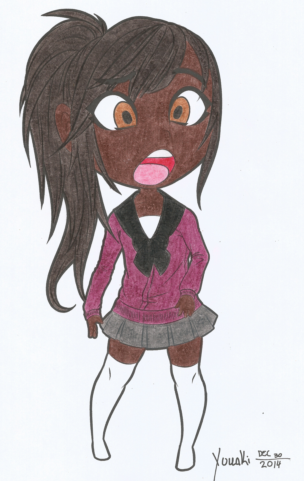 Black Chibi Schoolgirl by rc360 on DeviantArt