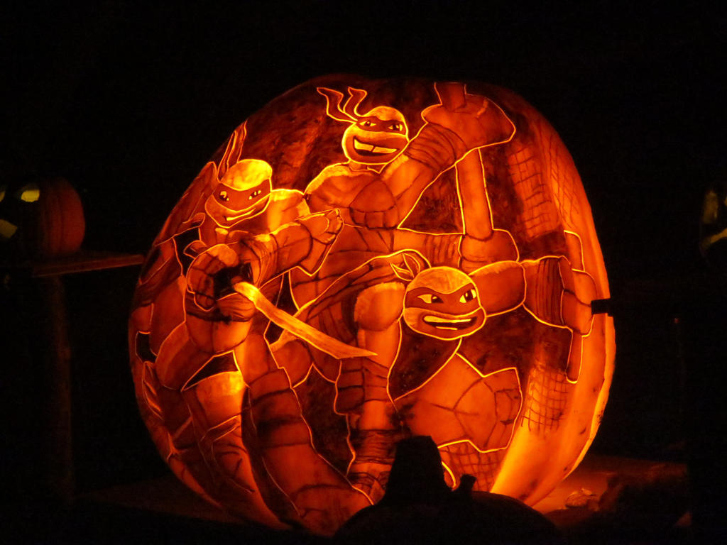 Ninja Turtle Pumpkin Template
