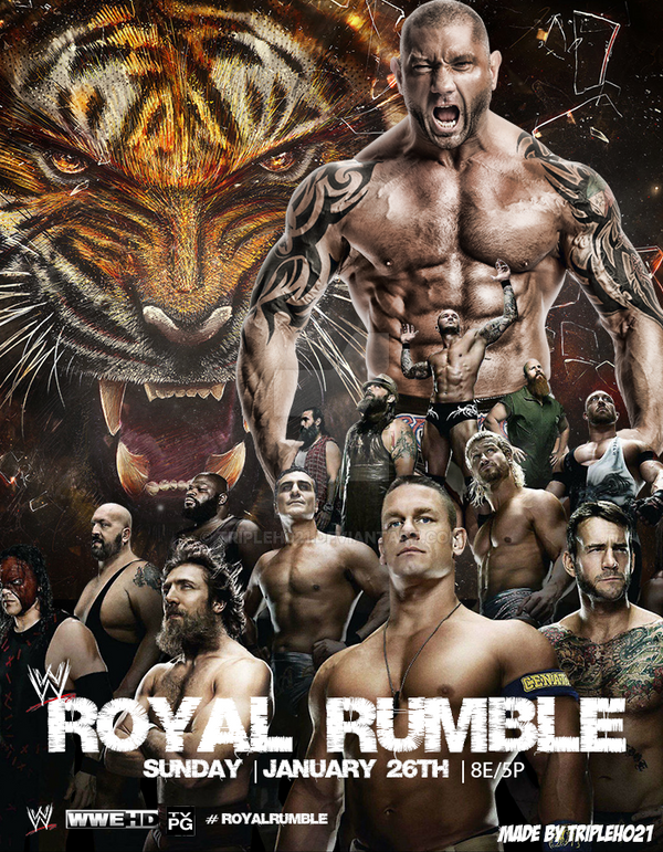 Royal Rumble 2014 Poster The Return of Batista by Tripleh021