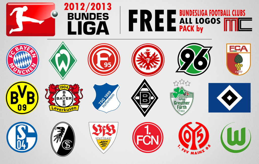 FREE PACK [Bundesliga 12/13] All logos by MC by MCsvk on DeviantArt