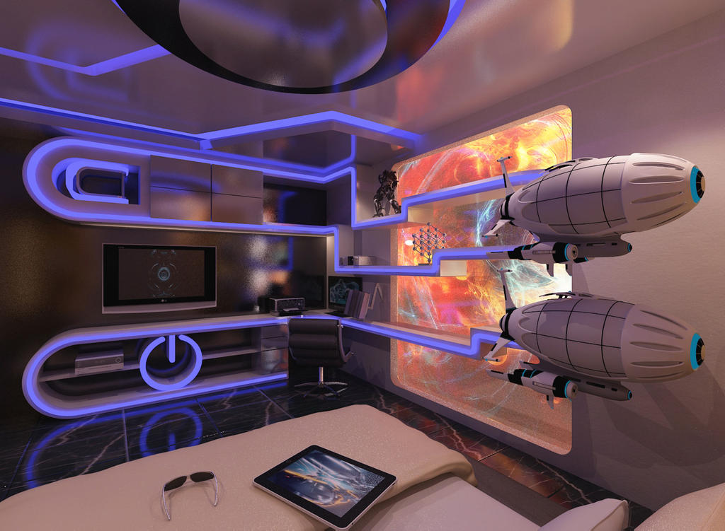 Futuristic Tron Bedroom by Dannvanders on DeviantArt