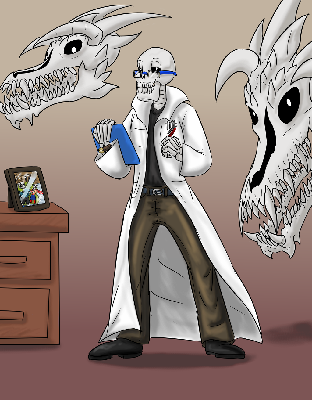 Dr. WD Gaster by loneIiness on DeviantArt