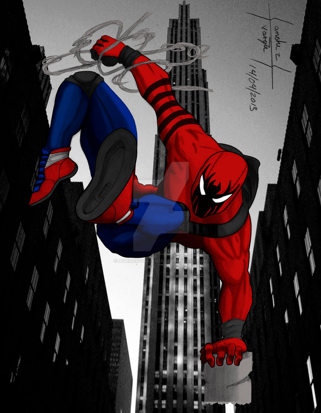 Spiderman Parkour version 2 con fondo by Ateoestuvoaqui on DeviantArt